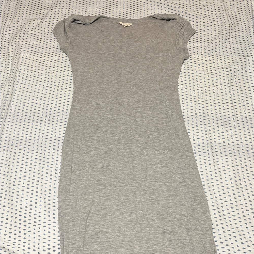 See You Monday Gray Midi Dress